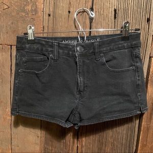 AE Black Jean Shorts